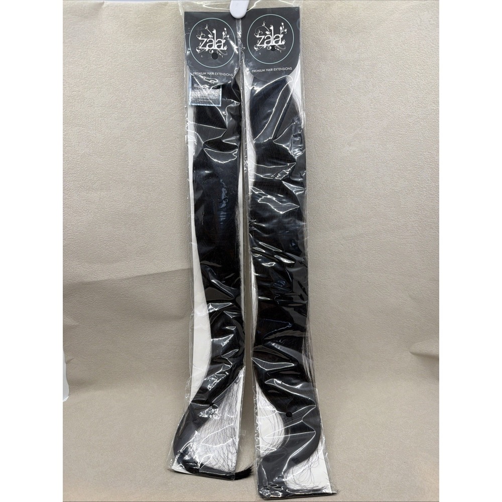 ZALA Premium Remy Hair Extensions Tape In 24" #1B Black 36 Pieces New Read Desc
